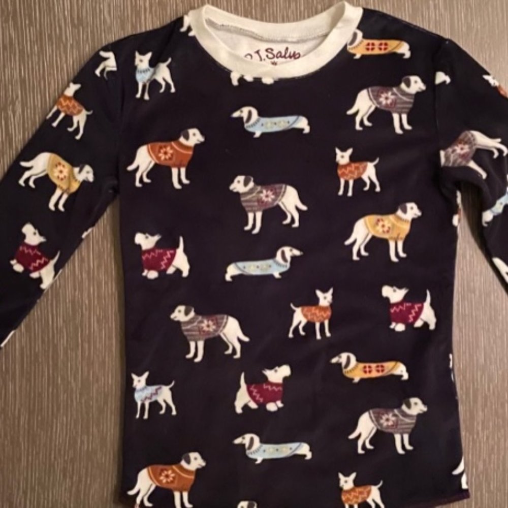 Kids PJ Salvage Dog Velour Pajamas Size 8
